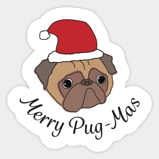 Merry pug mas Sticker